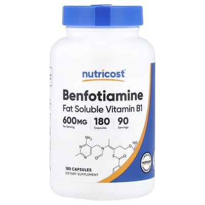 Nutricost Benfotiamine, 180 капсул (300 mg на капсулу)