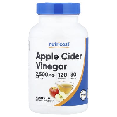 Яблочный уксус Nutricost, 120 капсул (625 мг на капсулу)