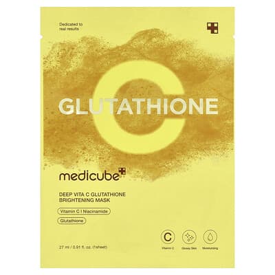 Deep Vita C Glutathione Brightening Beauty Mask, 1 Sheet, 0.91 fl oz (27 ml)