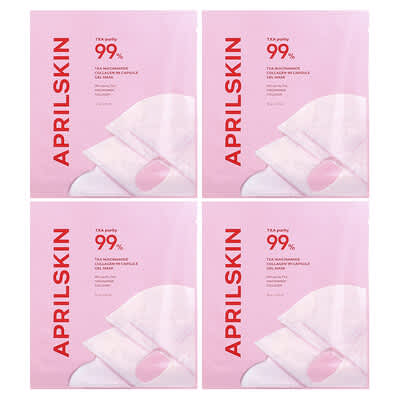 Маска-гель TXA Niacinamide Collagen 99, 4 листа, 1.05 oz (30 g) каждая