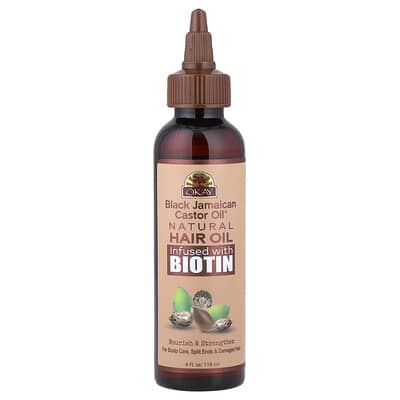 Натуральное масло для волос Okay Pure Naturals Black Jamaican Castor Oil с Biotin, 4 fl oz (118 ml)