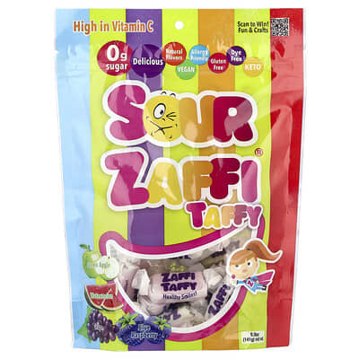 Zollipops Карамель Sour Zaffi®, ассорти, 5 oz (141 g)