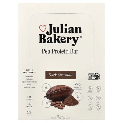 Протеиновый батончик Pea Protein Dark Chocolate 12 шт. 60 g