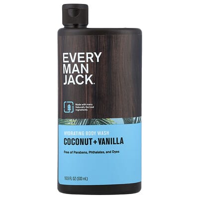 Увлажняющий гель для душа, Coconut + Vanilla, 16.9 fl oz (500 ml)