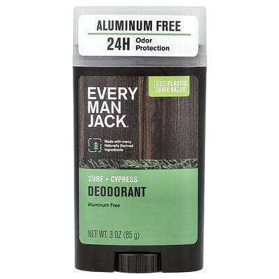 Deodorant, Aluminum Free, Surf + Cypress, 3 oz (85 g)