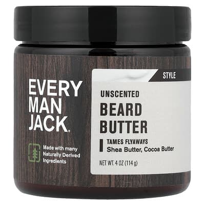 Beard Butter, Unscented, 4 oz (114 g)