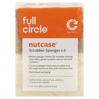 Губки для мытья посуды Nutcase™ Scrubber, 6 шт.