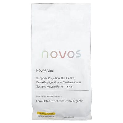 NOVOS Жевательные витамины Novos Vital, Тропические, 120 шт.