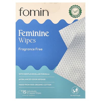 Гигиенические салфетки fomin Fragrance Free, 15 шт.