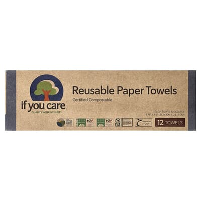 Reusable Paper Towels, 12 Towels