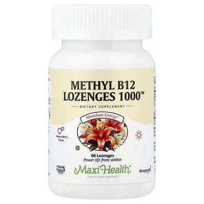 Пастилки Methyl B12 Lozenges 1000™, Natural Berry, 60 шт (1,000 mcg per Lozenge)