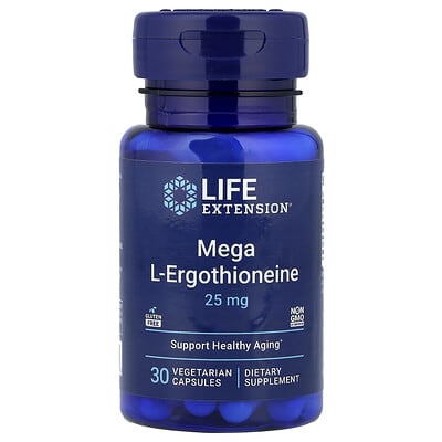 Mega L-Ergothioneine, 30 вегетарианских капсул