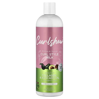 Curlshow®, Молоко для укладки с коллагеном и маслом авокадо для кудрей, 16 fl oz (473 ml)