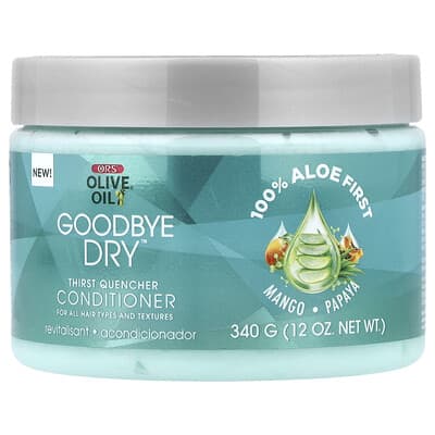 Olive Oil®, Goodbye Dry™, Thirst Quencher Conditioner, For All Hair Types and Textures, 12 oz (340 g)