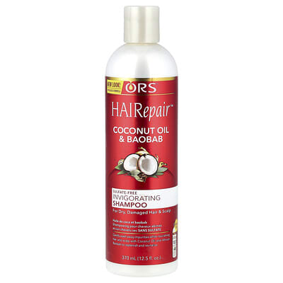HAIRepair™, Invigorating Shampoo, For Dry, Damaged Hair & Scalp, Coconut Oil & Baobab, 12.5 fl oz (370 ml)