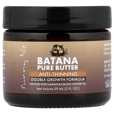 Sunny Isle Batana Pure Butter, против выпадения волос, 2 fl oz (59 ml)