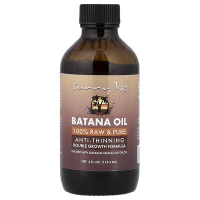 Sunny Isle 100% Натуральное масло Batana для волос, 4 fl oz (118.3 ml)