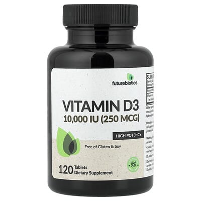 Витамин D3, 250 mcg (10,000 IU), 120 таблеток