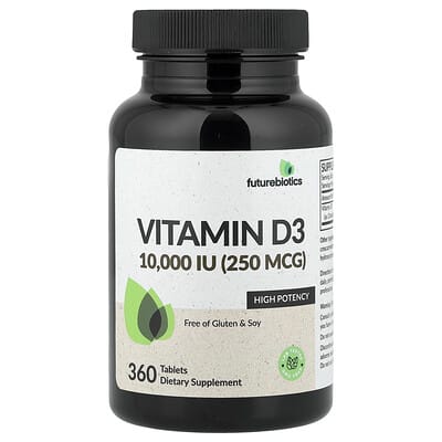 Витамин D3, 250 mcg (10,000 IU), 360 таблеток