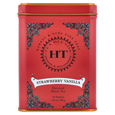Black Tea, Strawberry Vanilla, 20 Sachets, 1.4 oz (40 g)