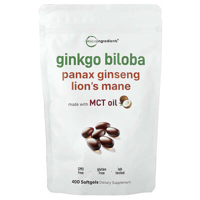 Ginkgo Biloba, 400 мягких капсул