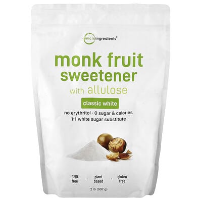 Monk Fruit Sweetener with Allulose, Classic White, 2 lb (907 g)