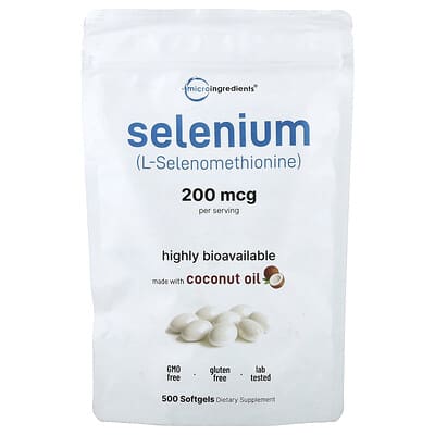 Селен, 200 mcg, 500 Softgels