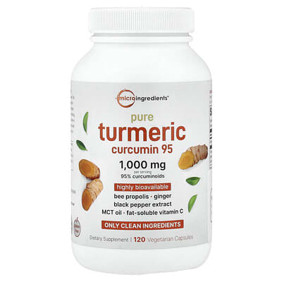 Pure Turmeric Curcumin 95, 120 вегетарианских капсул