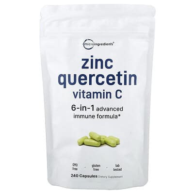Micro Ingredients Zinc Quercetin Vitamin C, 240 капсул