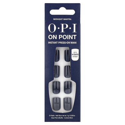 OPI Набор для мгновенного маникюра Instant Press-On Mani, Midnight Mantra, 27 шт.