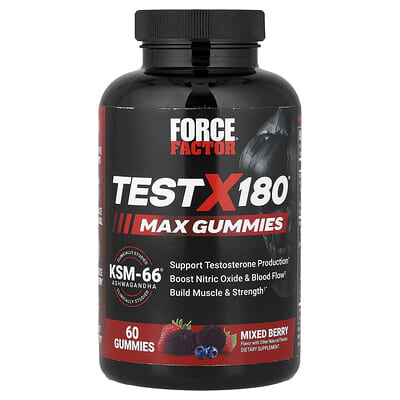 Мармеладные витамины Test X180® Max Gummies, Mixed Berry, 60 Gummies