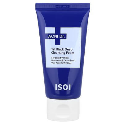 ACNI Dr. 1st Black Deep Cleansing Foam, For Sensitive Skin, 2.53 fl oz (75 ml)
