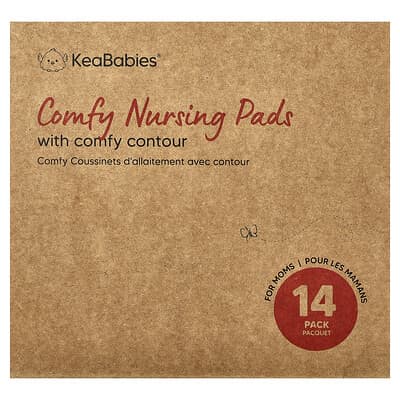 Прокладки для кормления KeaBabies Comfy, Large, Neutrals, 14 Pack