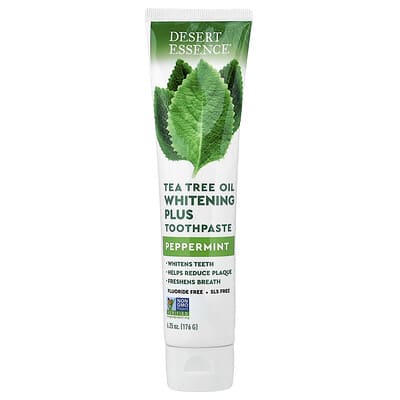 Tea Tree Oil Whitening Plus Toothpaste, Peppermint, 6.25 oz (176 g)
