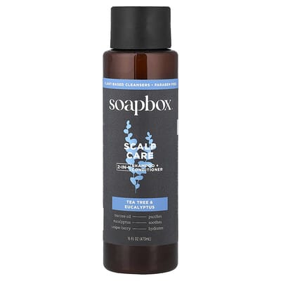 Soapbox Шампунь + Кондиционер 2-In-1, Tea Tree & Eucalyptus, 16 fl oz (473 ml)