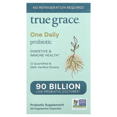True Grace пробиотик One Daily, 30 вегетарианских капсул