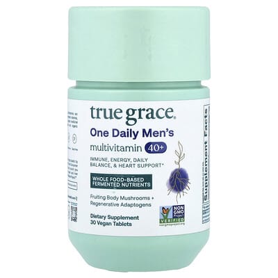 True Grace Мультивитамины One Daily для мужчин 40+, 30 веганских таблеток