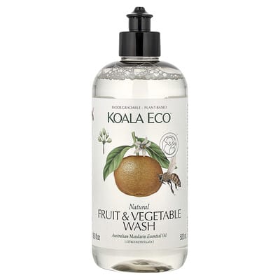 Natural Fruit & Vegetable Wash, Australian Mandarin Essential Oil, 16.9 fl oz (500 ml)