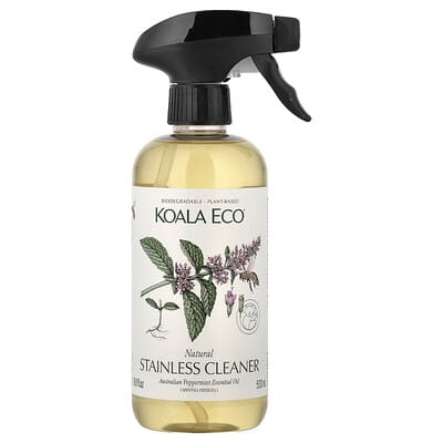 Natural Stainless Cleaner, Australian Peppermint Essential Oil, 16.9 fl oz (500 ml)