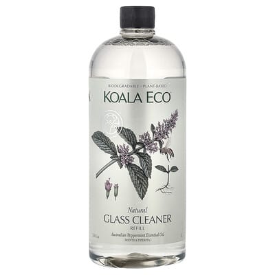 Натуральное средство для чистки стекол, Рефил, Australian Peppermint Essential Oil, 33.8 fl oz (1 l)