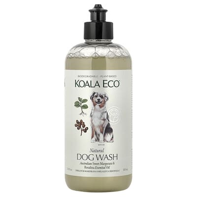 Natural Dog Wash, Australian Sweet Marjoram & Rosalina Essential Oil, 16.9 fl oz (500 ml)