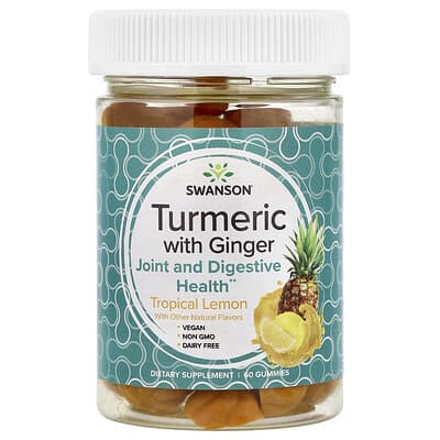Желейные конфеты с куркумой и имбирем, Tropical Lemon, 60 шт