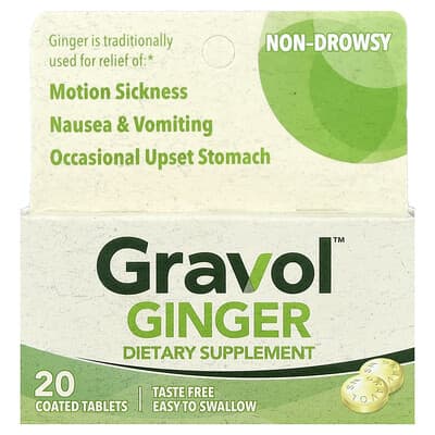 Имбирь Gravol, 20 Coated Tablets