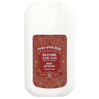 Before-You-Go® спрей для унитаза, Berry and Bright, 1 fl oz (30 ml)