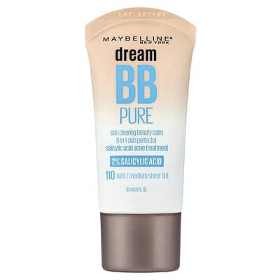 Dream BB Pure, Skin Clearing Beauty Balm, 110 Light/Medium Sheet Tint, 1 fl oz (30 ml)