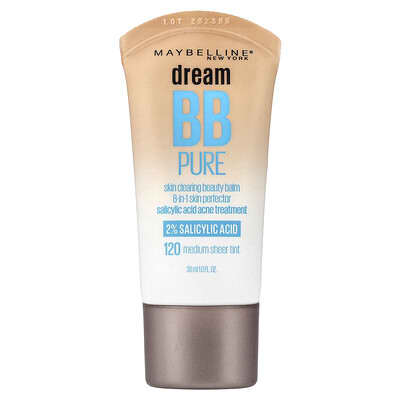 Dream BB Pure, Skin Clearing Beauty Balm, 120 Medium Sheer Tint, 1 fl oz (30 ml)
