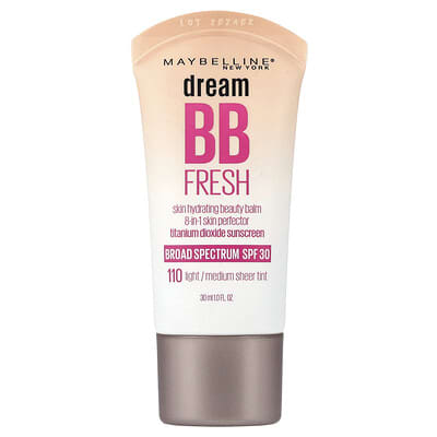 Увлажняющий бальзам Maybelline Dream BB Fresh, SPF 30, 110 Light/Medium Sheer Tint, 1 fl oz (30 ml)