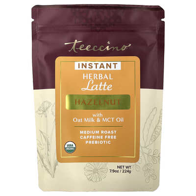 Растворимый травяной латте Prebiotic Chicico Hazelnut без кофеина 7.9 oz