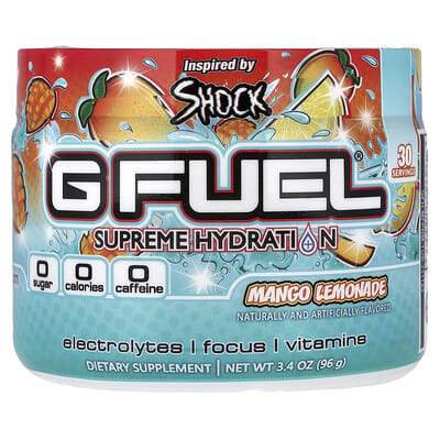Спортивный напиток G FUEL Supreme Hydration, Mango Lemonade, 3.4 oz (96 g)