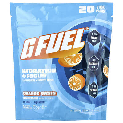 G FUEL напиток Hydration + Focus, Orange Oasis, 20 стик-паков